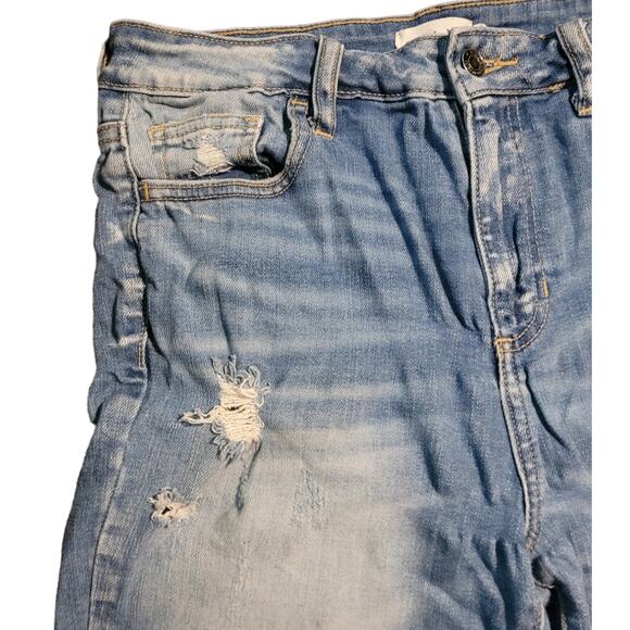 Vintage Cello Y2K Distressed Straight Leg Jeans Sz 7 Ripped Grunge Biker Denim - Picture 8 of 10